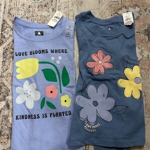 GAP Kids Blue Floral Tees Set